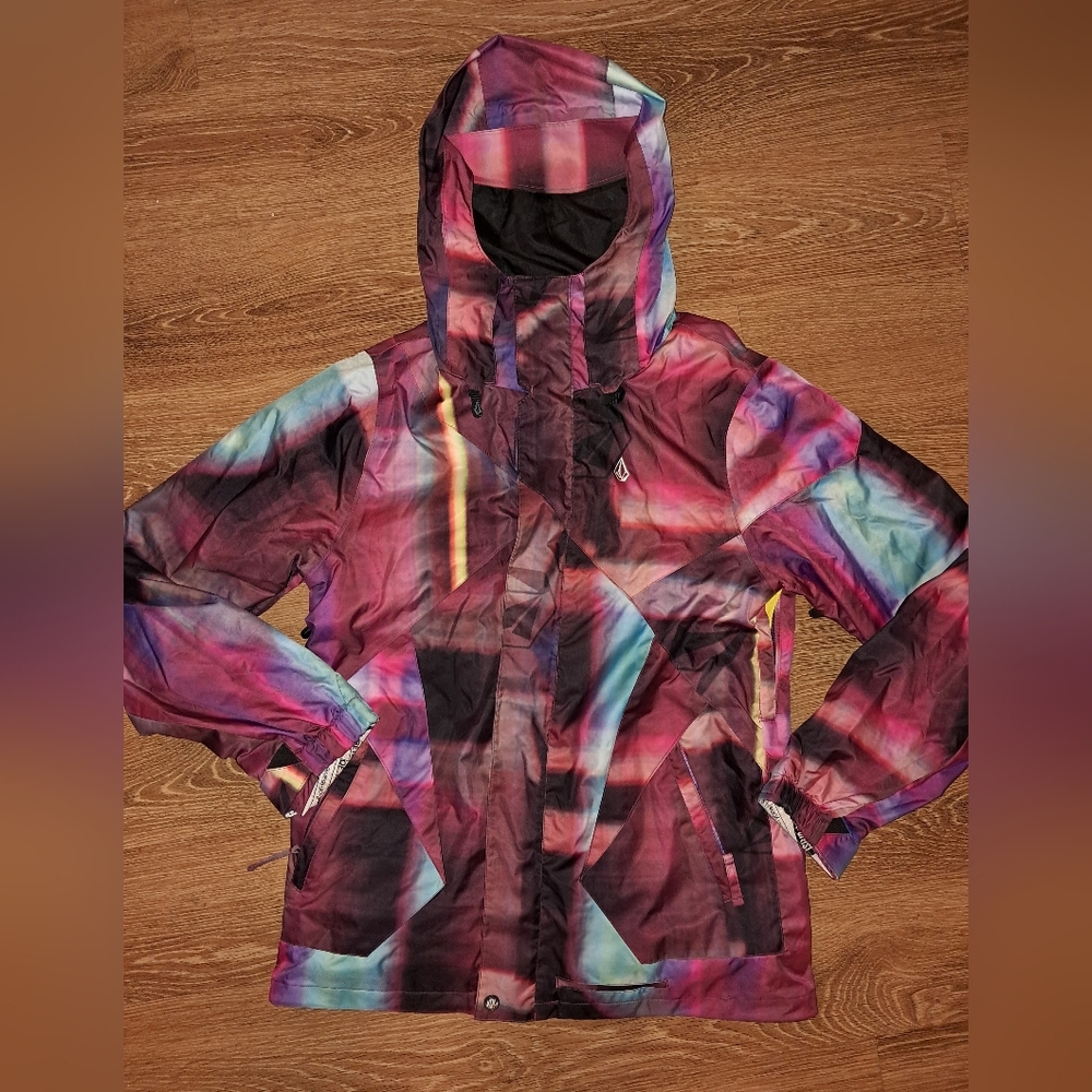 VOLCOM Nimbus womens Snowboarding Jacket Multi Color Print Size Small